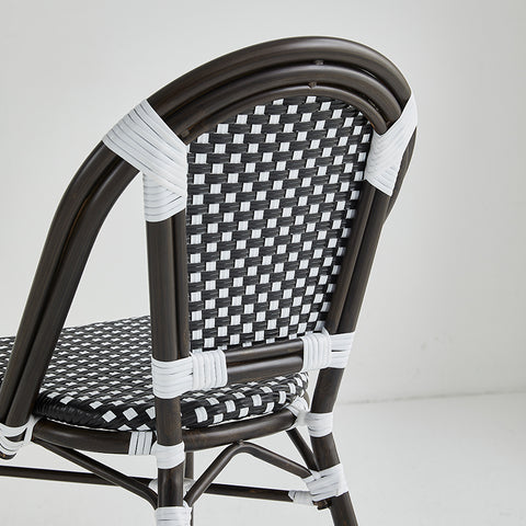 Direct Chairs BB-141-BRO-BLA-WHI - Restaurant patio chairs