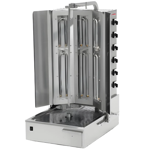 BakeMax BMDN1703R Heavy Duty Commercial Electric 6-Burner Shawarma Machine