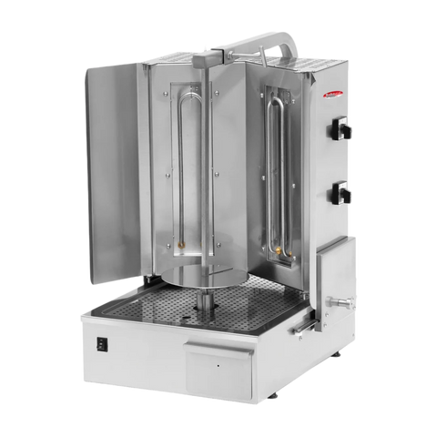 BakeMax BMDN1712R Heavy Duty Commercial Electric 2-Burner Shawarma Machine
