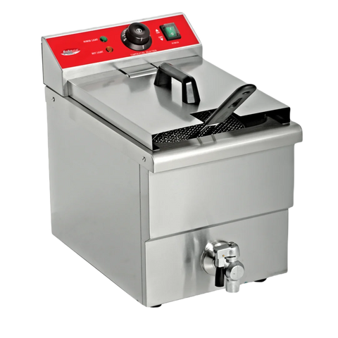 BakeMax BMFE010 Heavy Duty Countertop Single Mini Electric 6 Liter Fryer