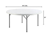 Direct Chairs BTR-60-WH - Plastic folding banquet table 60″ round (BTR-60-WH)