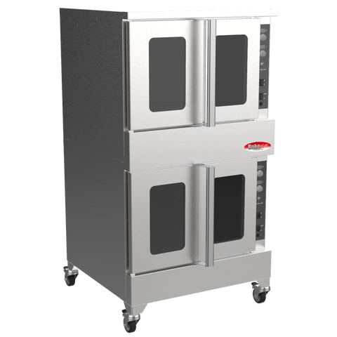 BakeMax BADCO5G Commercial Floor Model Double Stacked Gas Convection Oven