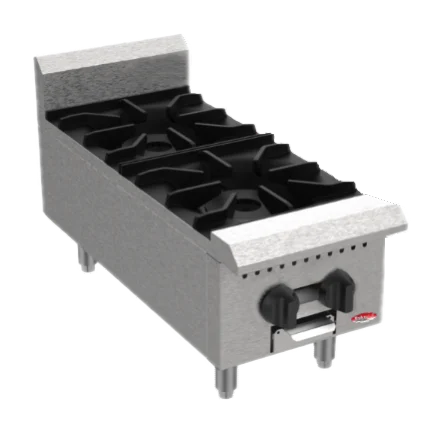 BakeMax BAFA2M-12 - Two Burner Gas Hot Plate - 50,000 BTU