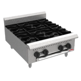 BakeMax BAFA4M-24 - Four Burner Gas Hot Plate - 100,000 BTU