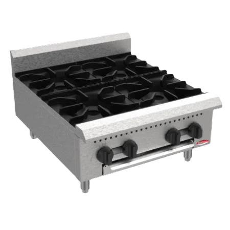 BakeMax BAFA4M-24 - Four Burner Gas Hot Plate - 100,000 BTU
