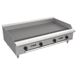 BakeMax BATG48 Commercial Countertop 48 Inch Thermostatic Gas Griddle - 140,000 BTU