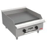 BakeMax BACG24 Commercial Countertop 24 Inch Manual Gas Griddle - 60,000 BTU