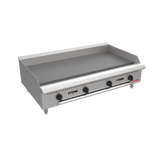 BakeMax BACG48 Commercial Countertop 48 Inch Manual Gas Griddle - 120,000 BTU