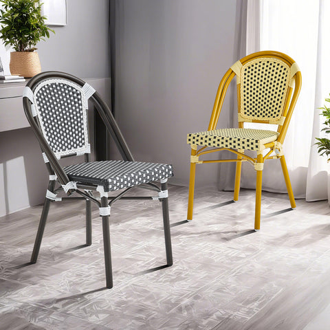 Direct Chairs BB-141-BRO-BLA-WHI - Restaurant patio chairs