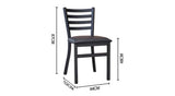 Direct Chairs C-59-BL-WS-WN - Restaurant chair with wood seat
