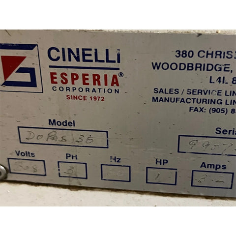 Reconditioned - Cinelli DO-PAS 36 - Semi-Automatic Bun Divider Rounder - 36 Portions