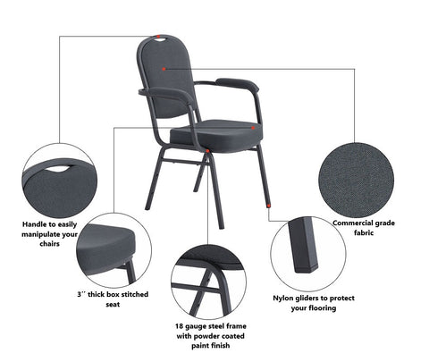 Direct Chairs CCA-30 - Church chair with upholstered arms