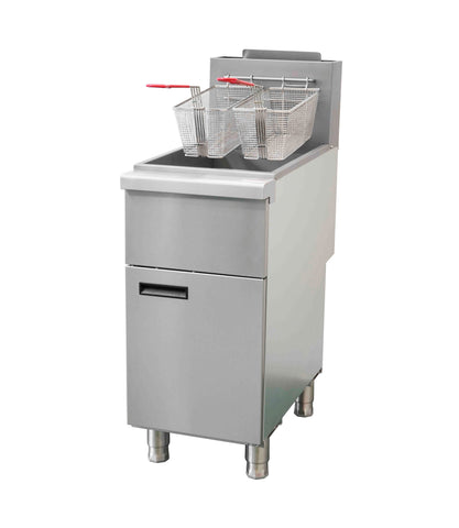 CoolSteel CST-CP-F4-LP - Commercial Gas Floor Model Fryer