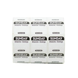 R107 SUNDAY TRILINGUAL PAPER 1X1 BLACK REMOVABLE
