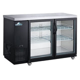 Glacier GBB-61G - 56.9" Bar Cooler with Two Swinging Glass Doors