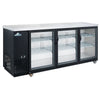 Glacier GBB-73G - 70.4" Bar Cooler with Three Swinging Glass Doors