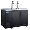 Glacier GDD-49 - 49.9" Bar Cooler with Two Swinging Solid Doors and Two Beer Dispensers