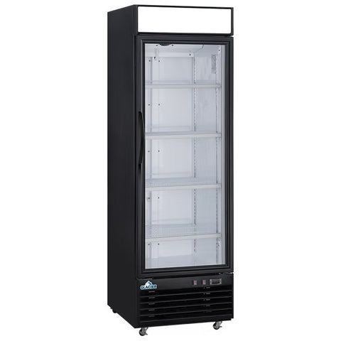 Glacier GM-1F - 27.2" Single Swinging Glass Door Display Freezer