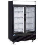 Glacier GM-2F - 47.25" Double Swinging Glass Door Display Freezer