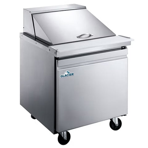 Glacier GMT-29-12 - 29.2" Mega Top Refrigerated Prep Table with One Door