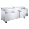 Glacier GPP-90 - 90.4" Refrigerated Pizza Prep Table with Three Doors