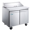 Glacier GST-36-10 - 36.4" Refrigerated Prep Table with Two Doors