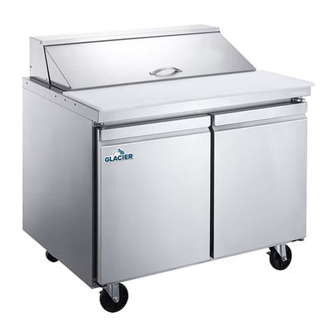 Glacier GST-48-12 - 48.25" Refrigerated Prep Table with Two Doors