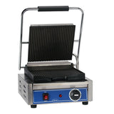 New - Globe GPG10-C - 10" x 10" Grooved Panini Grill
