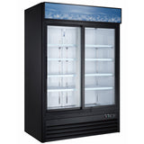 iBeeCool IBC-2GDF - 53" Double Glass Door Display Freezer - 45 Cu. Ft.