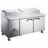 iBeeCool IBC-PPT67 - 67.9" Refrigerated Pizza Prep Table with Two Doors