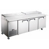 iBeeCool IBC-PPT93 - 91.9" Refrigerated Pizza Prep Table with Three Doors