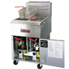 Ikon IGF-40/40 - 72-78 lb. Gas Split Tank Floor Fryer - 120,000 BTU
