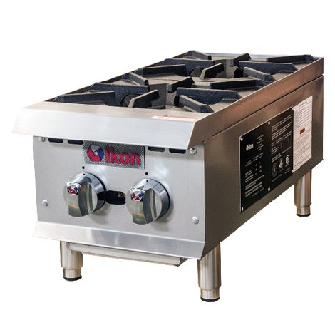 Ikon IHP-2-12 - Two Burner Gas Hot Plate - 50,000 BTU