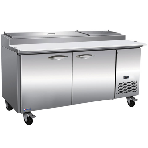Ikon IPP71 - 70.8" Refrigerated Pizza Prep Table with Two Doors