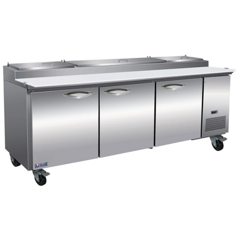 Ikon IPP94 - 94.2" Refrigerated Pizza Prep Table with Three Doors