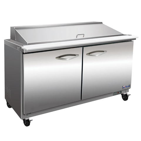 Ikon ISP36M - 36.2" Mega Top Refrigerated Prep Table with Two Doors