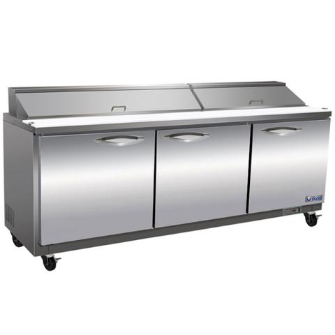 Ikon ISP72 - 71.7" Refrigerated Prep Table with Three Doors
