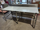 Used - Stainless Steel Top and Legs Work Table with Sani-Kleen Cut Table Top with Adjustable Bullet Feet