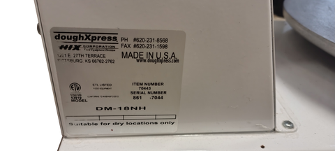 NEW - BakeMax - BMDM18NH Commercial Countertop No Heat Manual Cold Pizza Press