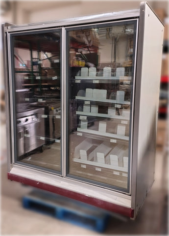 FULLY SERVICED Arneg BR1562 - BREMA 2-door GC Commercial Merchandiser Glass Door Display REMOTE REFRIGERATION SYSTEM NOT INCLUDED