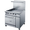 Inferno IR36-2B-24G - 36" Commercial Gas Range with 2 Open Burners and 24" Griddle