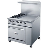 Inferno IR36-2B-24G - 36" Commercial Gas Range with 2 Open Burners and 24" Griddle