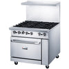 Inferno IR36-6B - 36" Commercial Gas Range with 6 Open Burners