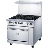 Inferno IR36-6B - 36" Commercial Gas Range with 6 Open Burners
