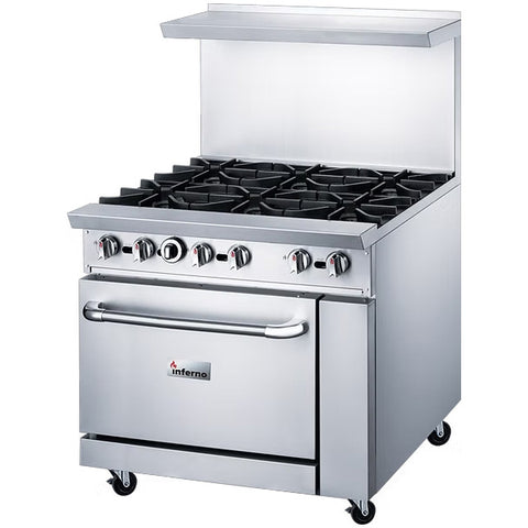 Inferno IR36-6B - 36" Commercial Gas Range with 6 Open Burners