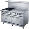 Inferno IR60-4B-36G - 60" Commercial Gas Range with 4 Open Burners and 36" Griddle