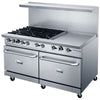 Inferno IR60-6B-24G - 60" Commercial Gas Range with 6 Open Burners and 24" Griddle