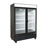 Kool-It KGF-48 - 54" Double Swinging Glass Door Display Freezer - 48 Cu. Ft.