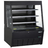 Kool-It KOM-48XBK - 48" Floor Model Open Cooler with Black Exterior - 15.7 Cu. Ft.