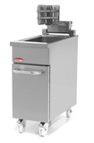 BakeMax BMPLS7FE010 Heavy Duty Commercial Electric Floor Model 18L / 40lbs. Fryer with Lift Up Heating Elements
